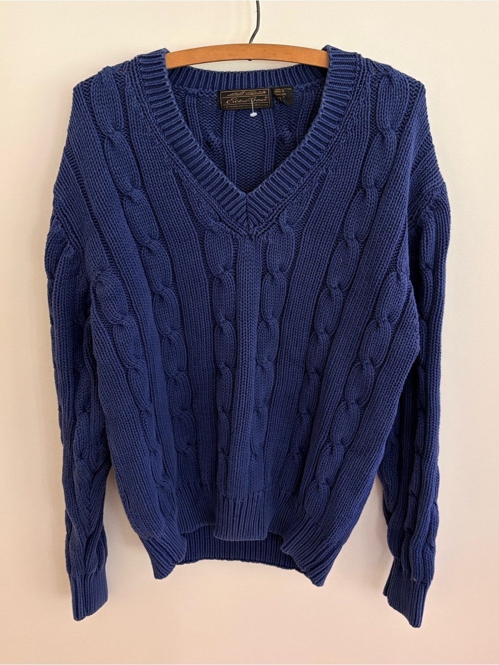 Vintage Eddie Bauer Cotton Cabled Sweater
